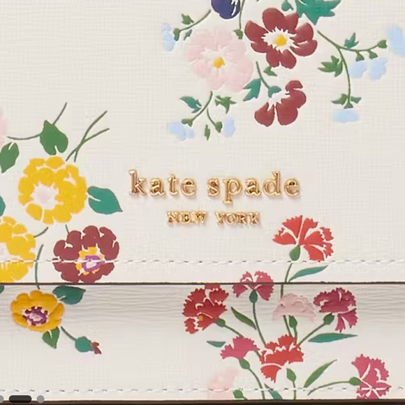 Kate Spade Morgan Bouquet Toss Embossed Flap Chain Bag - Picture 7 of 12